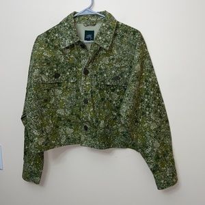 Women's Cropped Canvas Surplus Shacket - Wild Fable size small